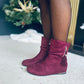 Leona Suede Boots Wine