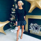 Dervla Detailed Mini Dress Black