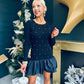 Dervla Detailed Mini Dress Black