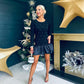 Dervla Detailed Mini Dress Black