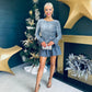 Pepper Sequin Mini Dress Grey / Grey