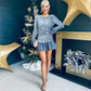 Pepper Sequin Mini Dress Grey / Grey