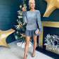 Pepper Sequin Mini Dress Grey / Grey