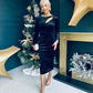 Carmel Velvet Occasion Dress Black