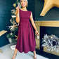 Florence Detailed Occasion Dress Burgundy