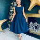 Florence Detailed Occasion Dress Navy