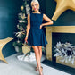 Andrea Detailed Mini Dress Navy