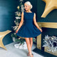 Andrea Detailed Mini Dress Navy