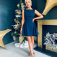 Andrea Detailed Mini Dress Navy