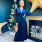 Ashley Velvet Occasion Dress Navy