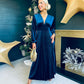 Ashley Velvet Occasion Dress Navy