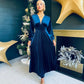 Ashley Velvet Occasion Dress Navy