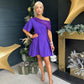 Molly Detailed Occasion Dress Purple