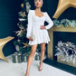 Winnie Sweetheart Sequin Mini Dress Cream