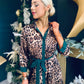 Angela Shirt Maxi Dress Leopard Print Green