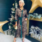 Angela Shirt Maxi Dress Leopard Print Green