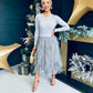 Sami Detailed Midi Dress Grey
