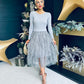 Sami Detailed Midi Dress Grey