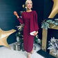 Doireann Sash Detail Occasion Dress Burgundy