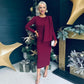 Doireann Sash Detail Occasion Dress Burgundy