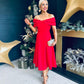 Francesca Bardot Occasion Dress Red