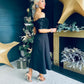 Blaire Sequin Bardot Occasion Dress Black