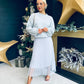 Amanda Knit & Mesh Midi Dress Grey Pre Order 14 Dec