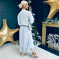 Amanda Knit & Mesh Midi Dress Grey Pre Order 14 Dec