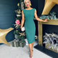 Hilda Scoup Back Midi Dress Green