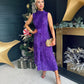 Kasey Gathered Occasion Dress Violet