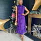 Kasey Gathered Occasion Dress Violet