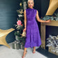 Kasey Gathered Occasion Dress Violet