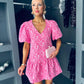 Finn Detailed Mini Dress Pink