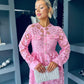 Polly Crochet Detail Dress Pwr Pink