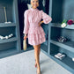 Michelle Detailed Mini Dress Pwr Pink