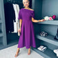 Celine Detailed Occasion Dress Plum