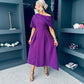 Celine Detailed Occasion Dress Plum