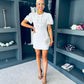 Bronagh Pearl Detail Mini Dress White