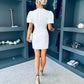 Bronagh Pearl Detail Mini Dress White