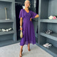 Clodagh V Neck Midi Dress Violet