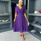 Clodagh V Neck Midi Dress Violet