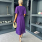 Clodagh V Neck Midi Dress Violet