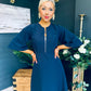 Kathryn Detailed Occasion Dress Navy