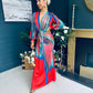 Riana Plunge Neck Maxi Dress Rouge
