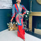 Riana Plunge Neck Maxi Dress Rouge