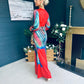 Riana Plunge Neck Maxi Dress Rouge