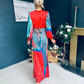 Riana Plunge Neck Maxi Dress Rouge