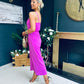 Mia Strappy Racer Neck Jumpsuit Hot Pink