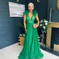 Bianca Occasion Tulle Maxi Dress Green