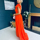 Bianca Occasion Tulle Maxi Dress Orange